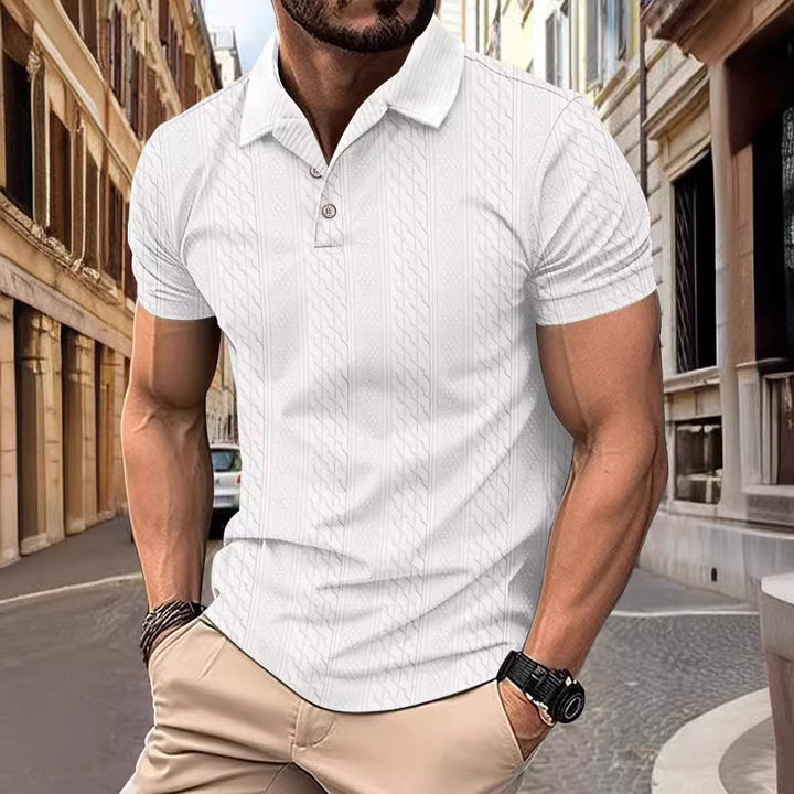 Herre polo skjorte med struktureret design og moderne krave Stilla