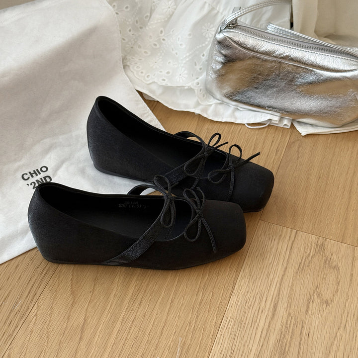 Dame Ballerinas med elegant sløjfe-detalje Stilla