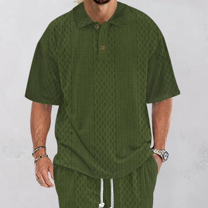 Herren polo shirt med struktureret design Stilla
