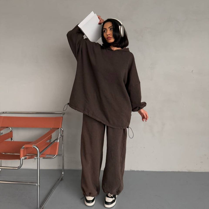 Dame afslappet hoodie- og buksesæt Stilla
