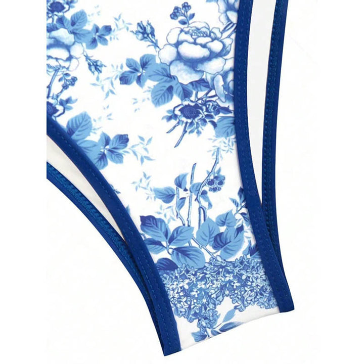 Dame Bandeau-bikinitop med blomsterprint og elegant snit Stilla