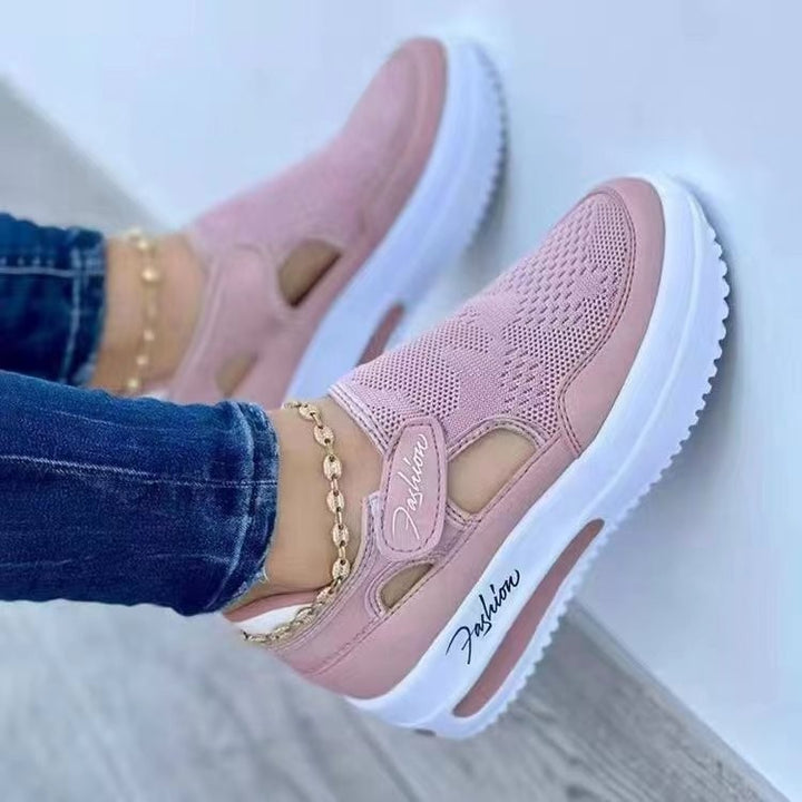 Dame Åndbare Sneakers med elastisk Overdel og let Design Stilla
