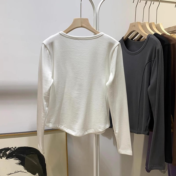 Femme Stilfuldt Langærmet Fit Top Stilla