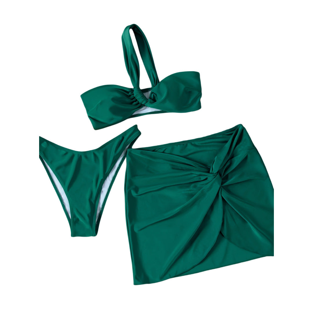 Dame Bandeau-bikini med innovativt indpakningsdesign Skovae
