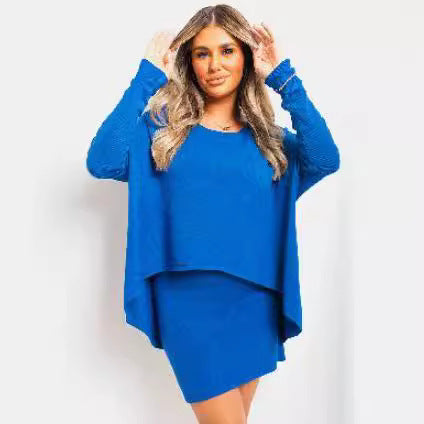 Damer Oversized Sommerkjole med asymmetrisk snit og langærmet Stilla