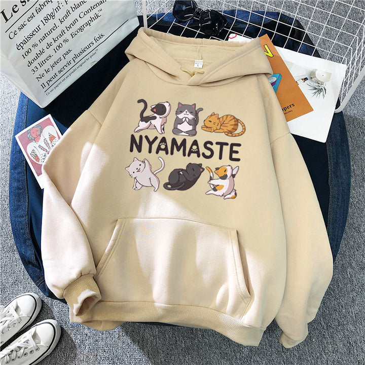 Kvinders hoodie med kreativt dyremotiv Skovae