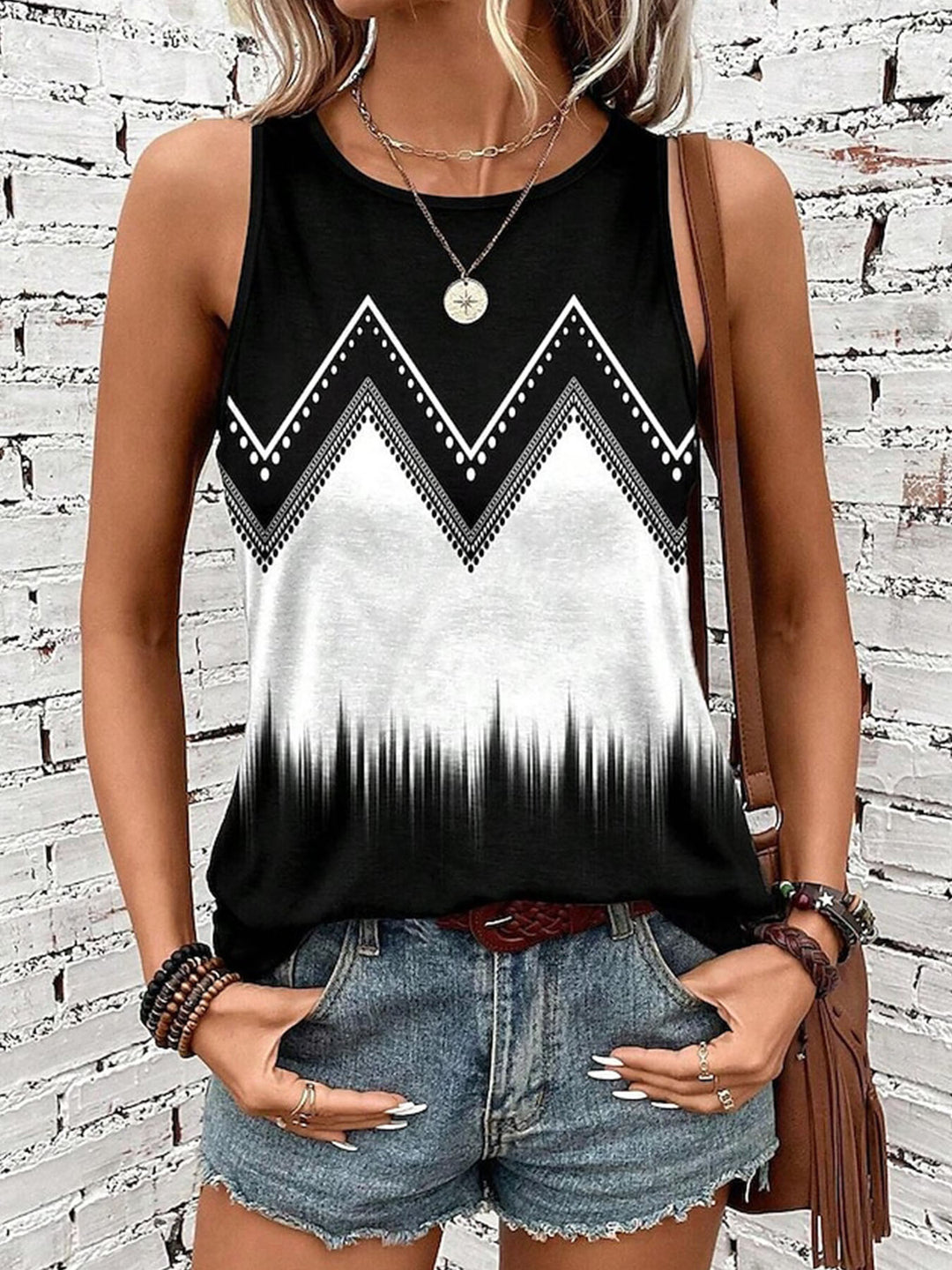 Dame Grafiktryk Tanktop Stilla