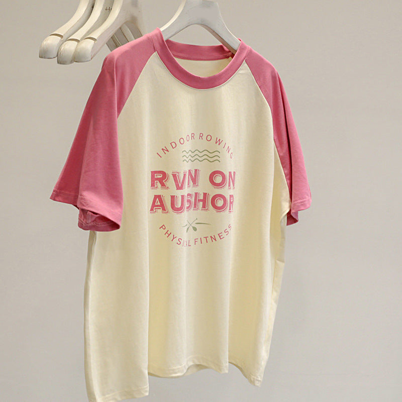 Femme Fritids Athletic Grafik T-Shirt Stilla