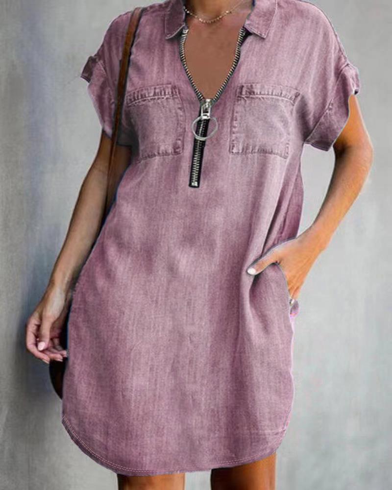 Dame Denim Kjole Stilla