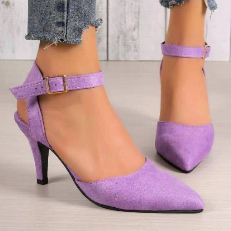 Dame Elegant Slingback-Pumps med smalt bånd og høj hæl Stilla