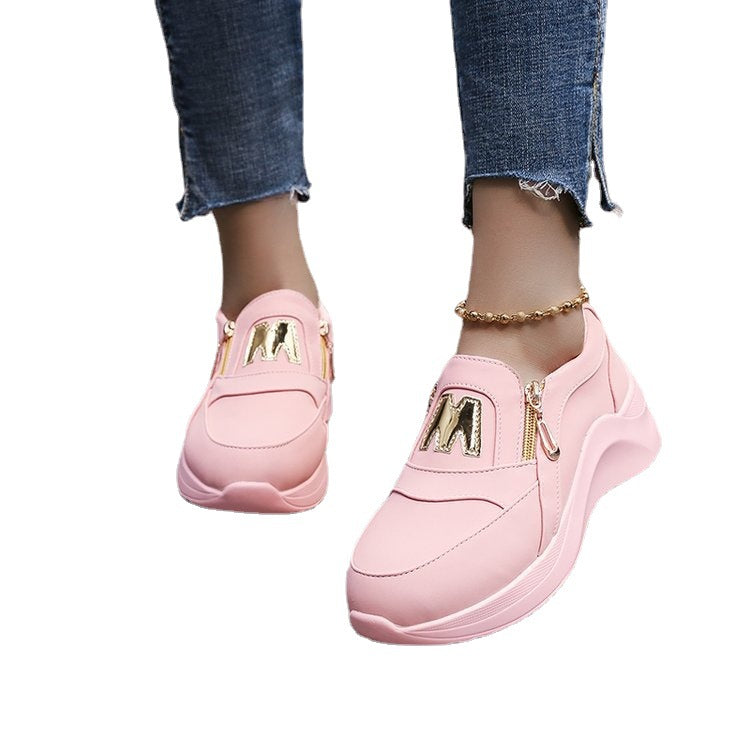 Dame Chunky Slip-On Sneakers med gyldne accenter Stilla