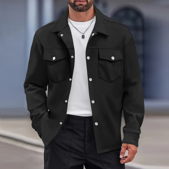 Herre casual overshirtjakke med praktiske lommer og moderne snit Stilla
