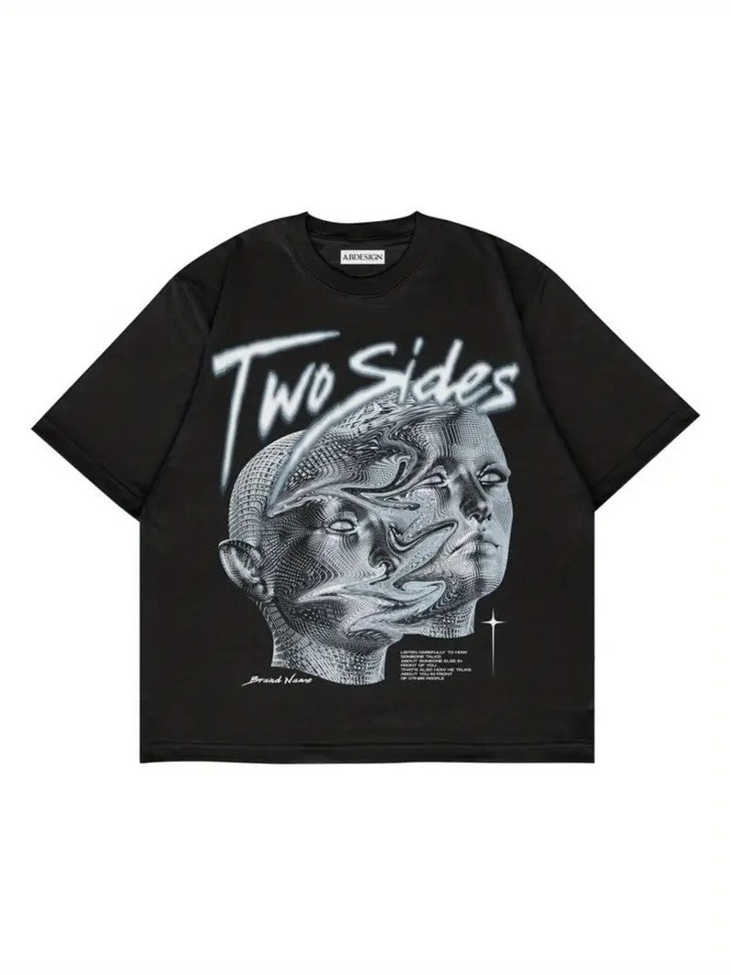 Dame T-shirt med kunstnerisk floral motiv og afslappet snit Skovae