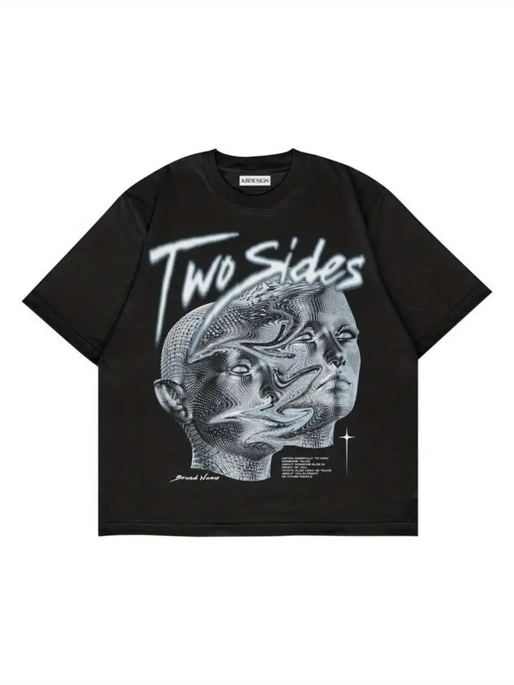 Dame T-shirt med kunstnerisk floral motiv og afslappet snit Skovae