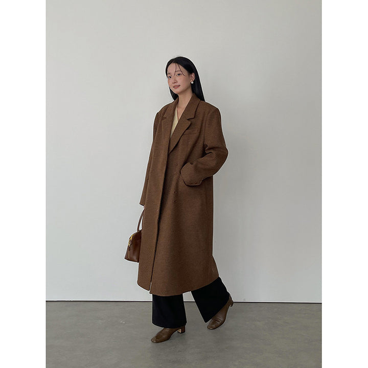 Dame casual uldfrakke i oversized snit med taljerede detaljer Stilla