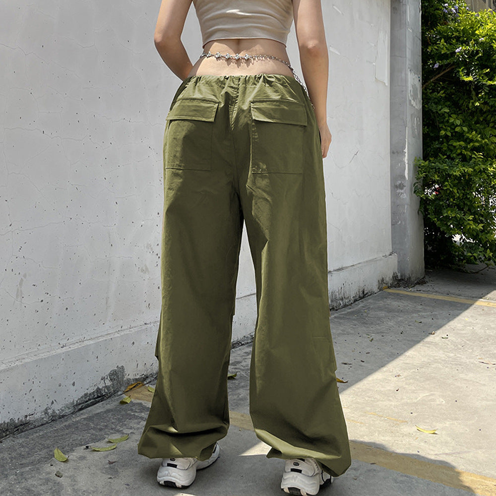 Dame trendy Cargo-bukser med elastisk linning og sidelommer Stiila