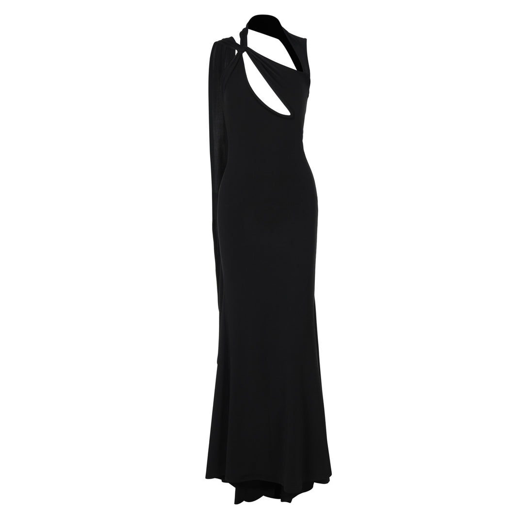 Dame maxikjole med asymmetrisk snit og elegante cut-outs Stilla