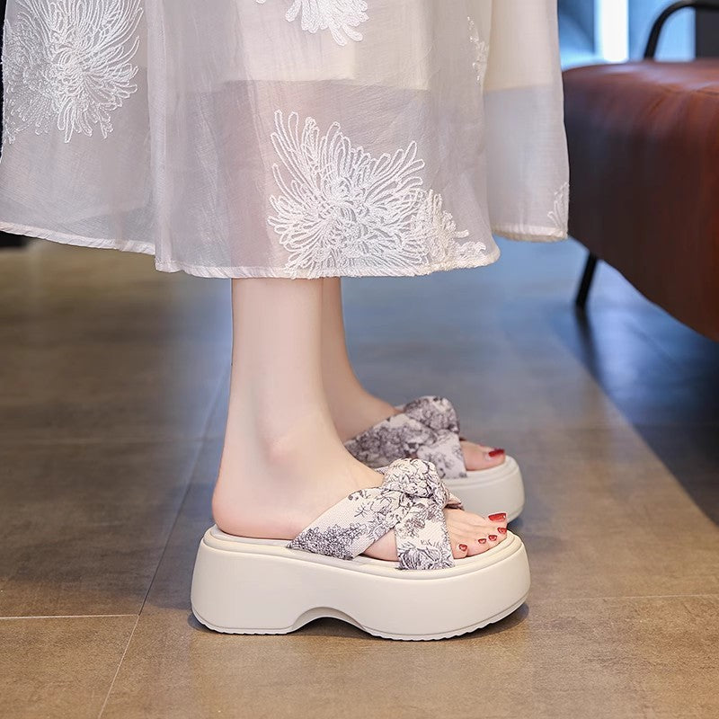 Dame platform-sandaler med moderne knude-design og skridsikker sål Stilla