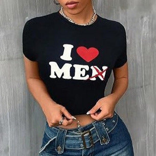 Dame Crop-T-Shirt i urban grafisk design Skovae