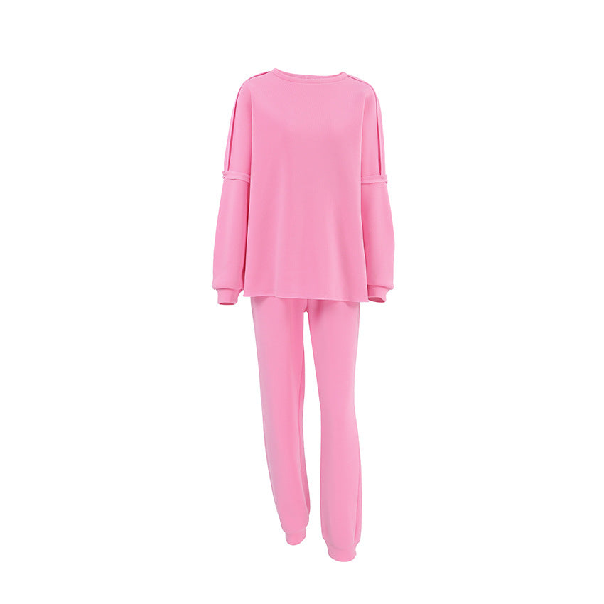 Dame Lækkert Sweatshirt og Joggingbukser Sæt med Oversized Snit Stilla