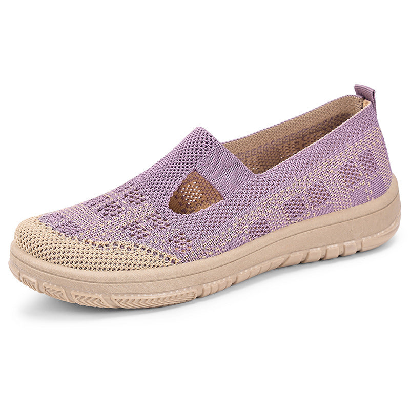 Femme Stilfulde Slip-On Gå-sko med åndbart Mesh-design Stilla