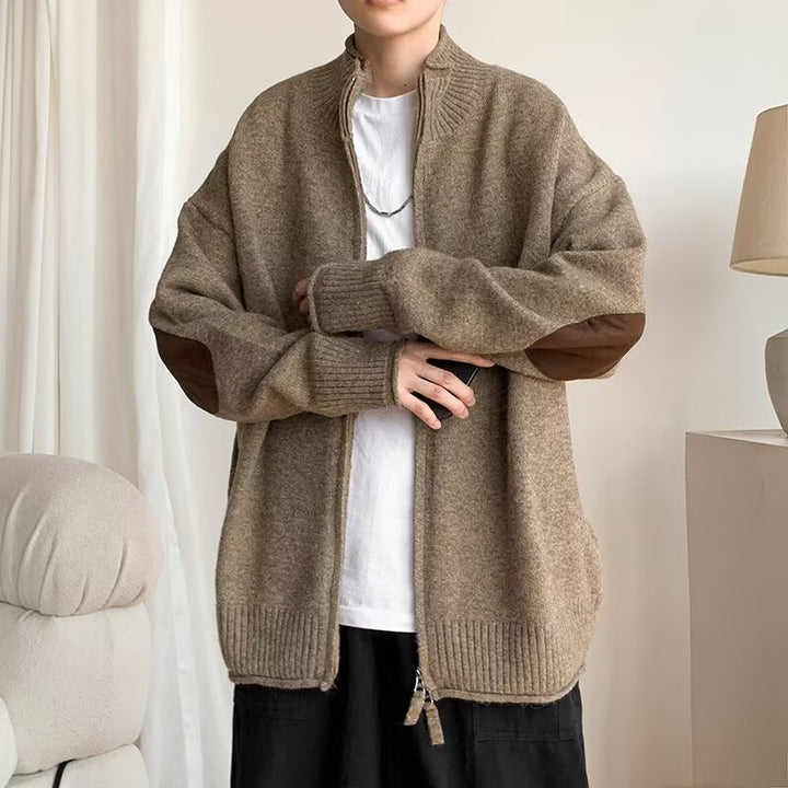 Herrer mode strikjakke med ståkrave og trendy detaljer Stilla