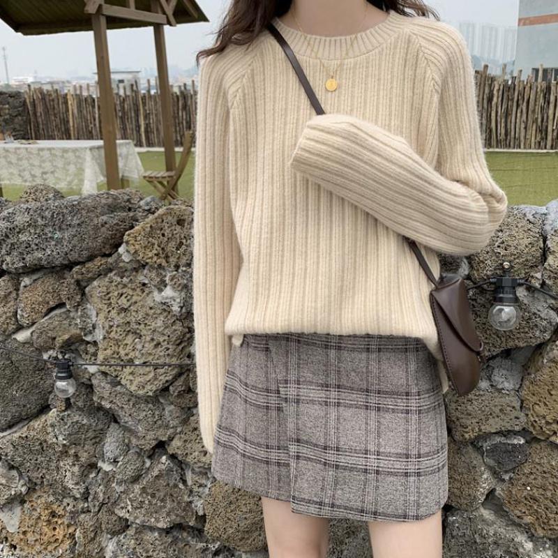Kvinders hyggelige rib strik sweater Stilla