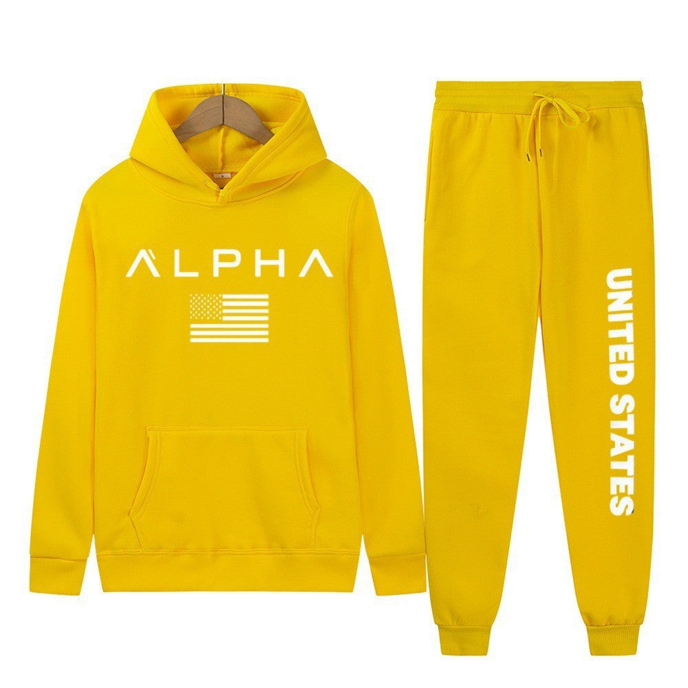 Kvinders hoodie og joggingbukser sæt med kreativt frontprint og sporty snit Skovae
