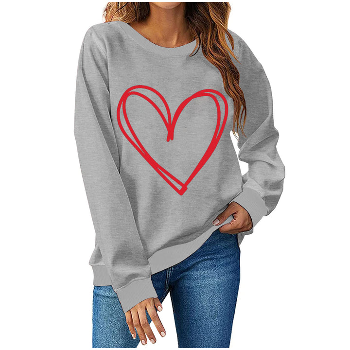 Dame sweatshirt med hjerte motiv Stilla