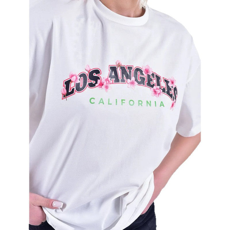 Dame Oversized T-Shirt med floralt tryk Stilla