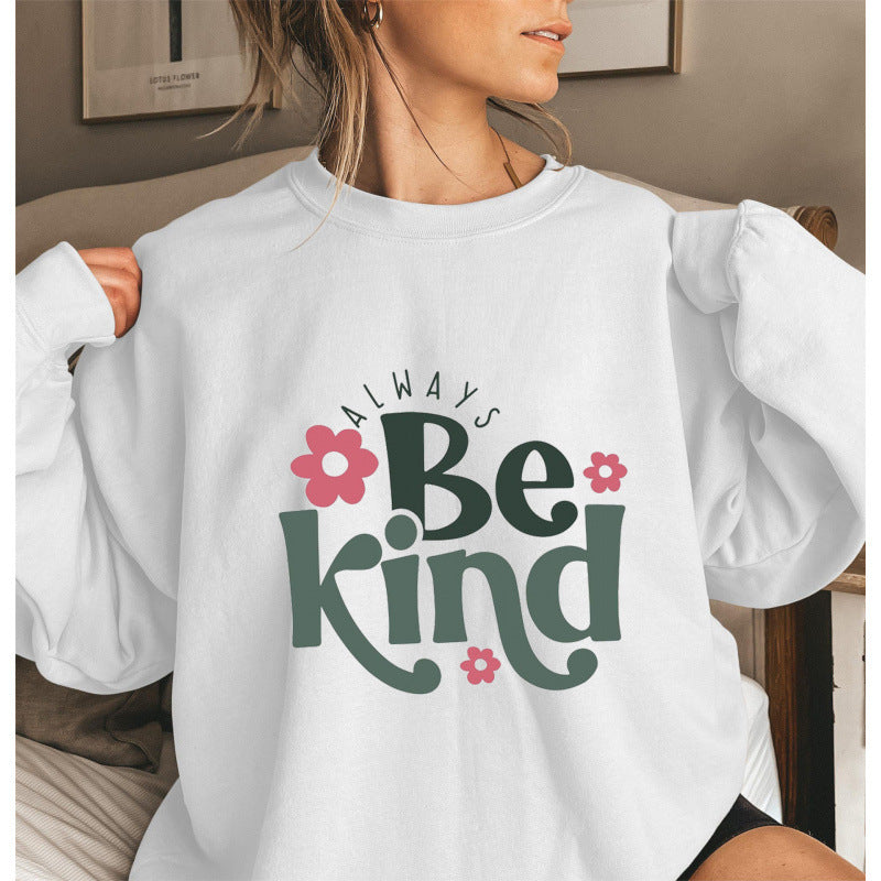 Kvinders sweatshirt med motiverende budskab og trendy puffærmedesign Stilla