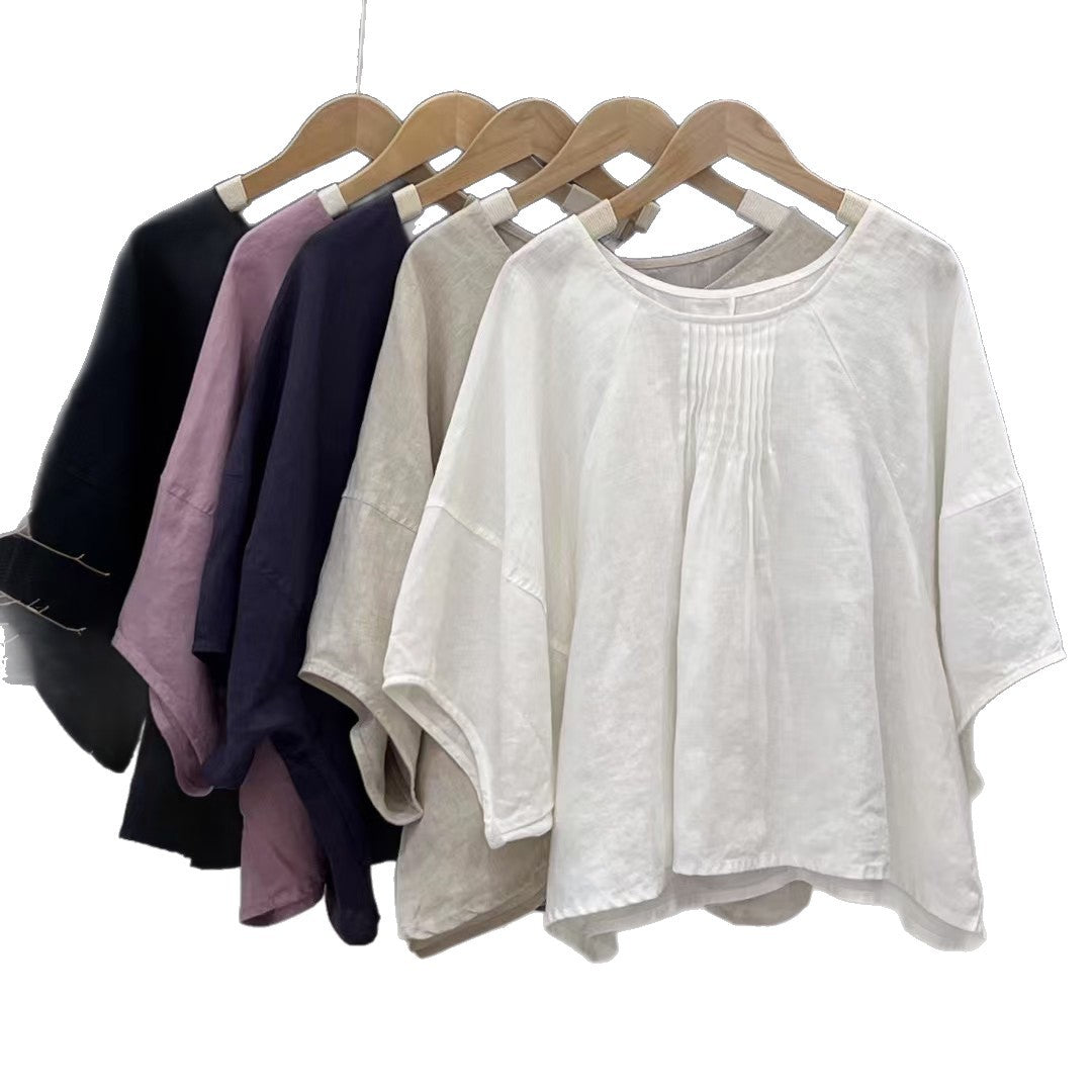 Femme Relaxed Fit Plissé-Tunika-Top Stilla