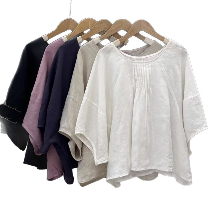 Femme Relaxed Fit Plissé-Tunika-Top Stilla