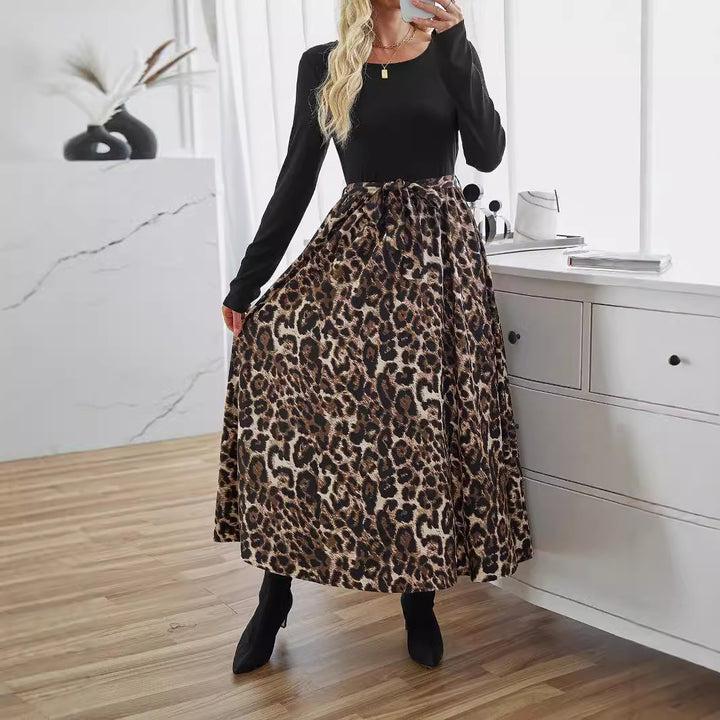 Dame Longsleeve Kjole med dyreprint Stilla