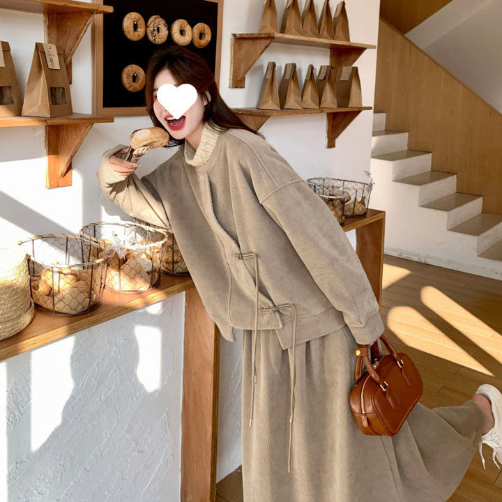 Femme Corduroy Oversized Pullover Sweater Stilla