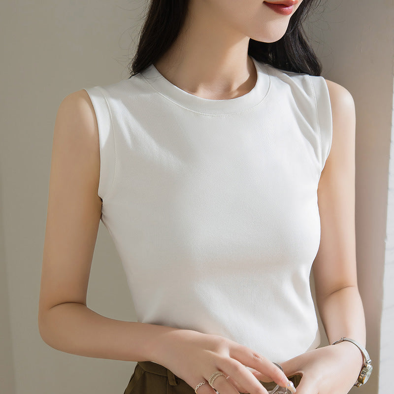 Dame ærmeløs top med elegant draperingsdesign Stilla
