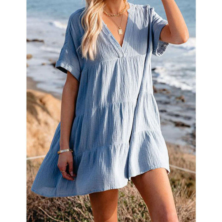 Femme Relaxed Fit Gestufte Mini Kjole Stilla