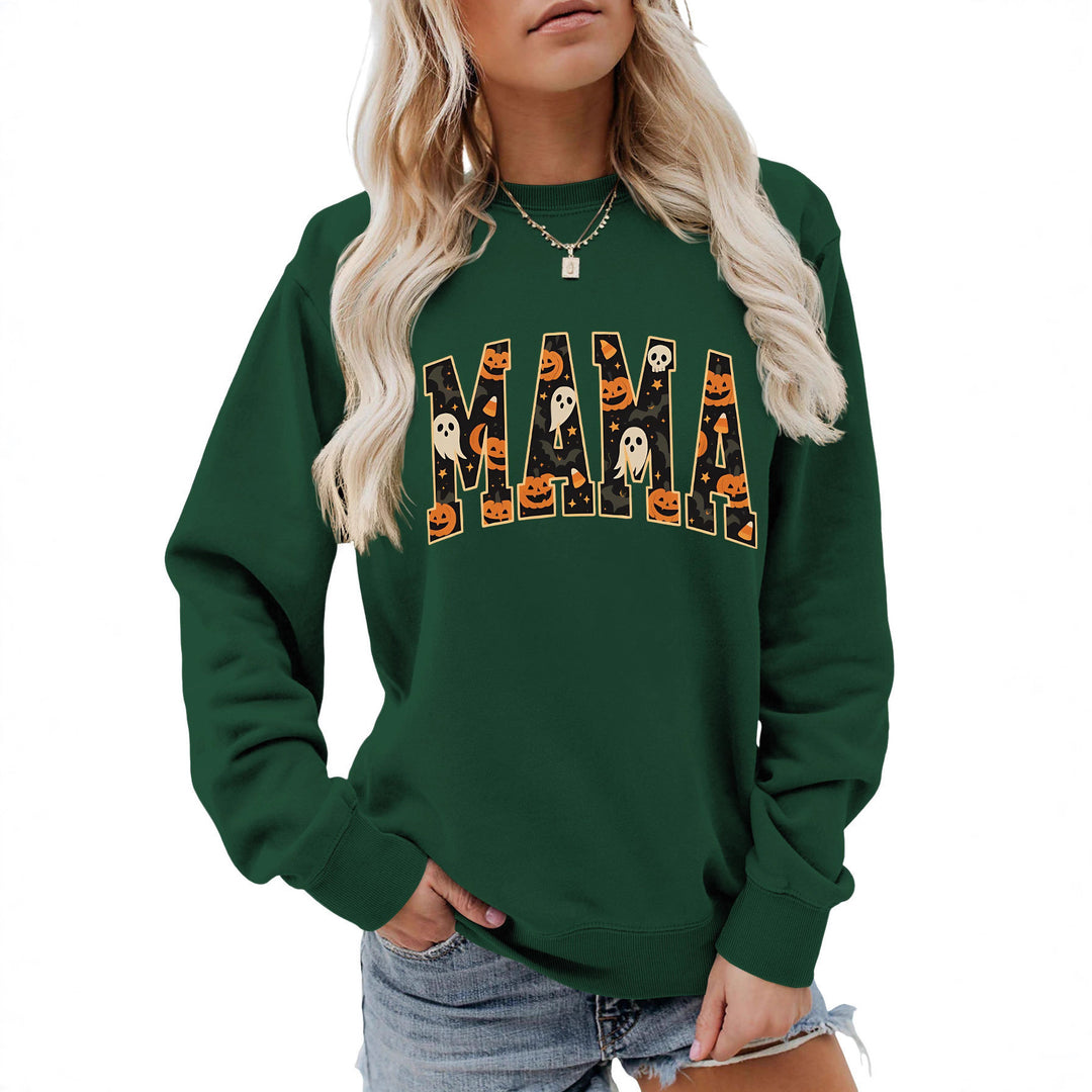 Kvinders sweatshirt med sjov Halloween design og behagelig pasform Stilla