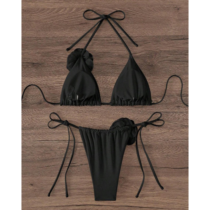 Dame triangel-bikini med legende snit og justerbare stropper Skovae