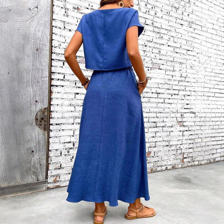 Dame Maxi-kjole med cropped overdel og afslappet snit Stilla
