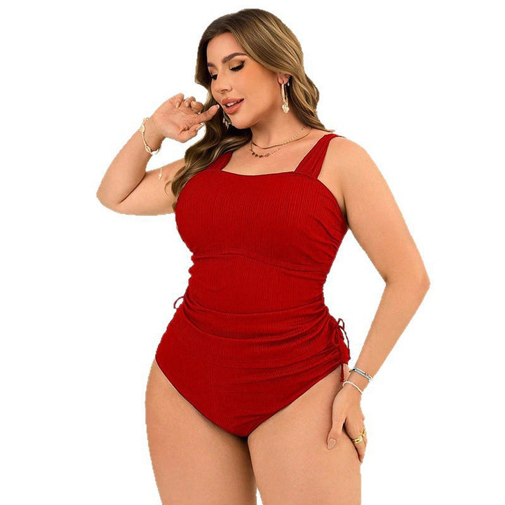 Dame elegant one-piece badedragt med moderne ruffle detaljer Skovae