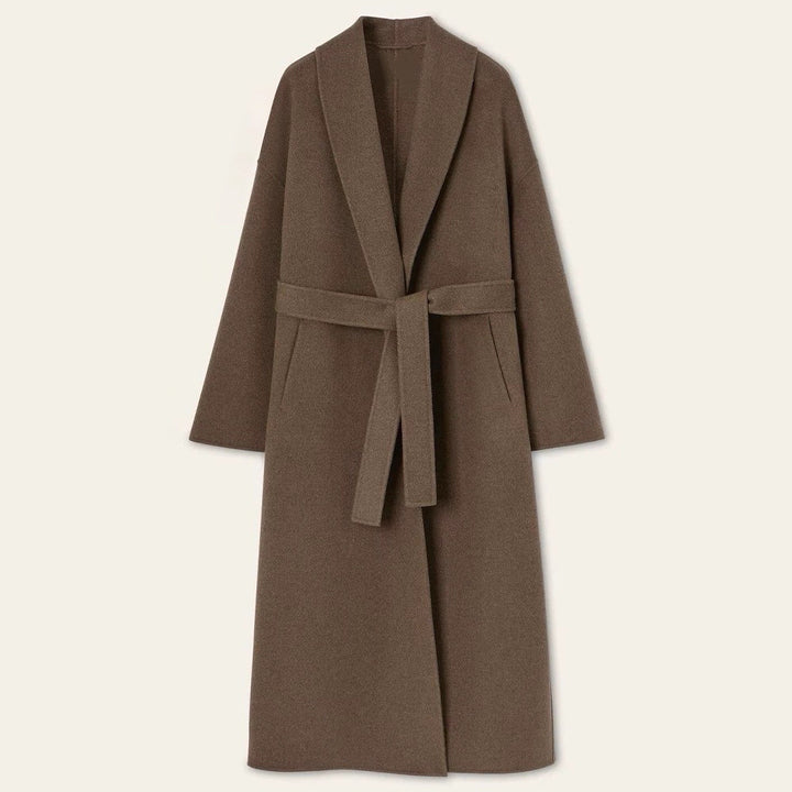 Dame elegant frakke med blødt krave Stilla
