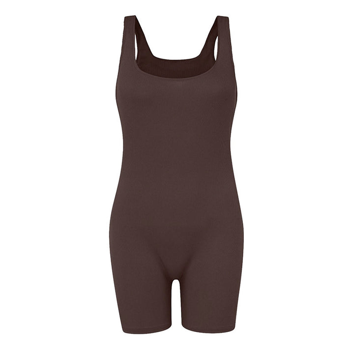 Dame figursyet jumpsuit med brede stropper Stilla