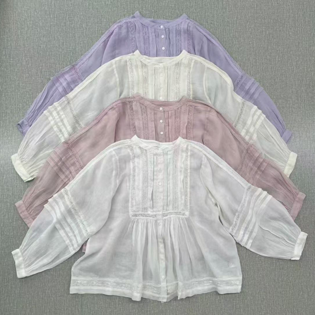 Femme Elegante Broderet Bluse Stilla