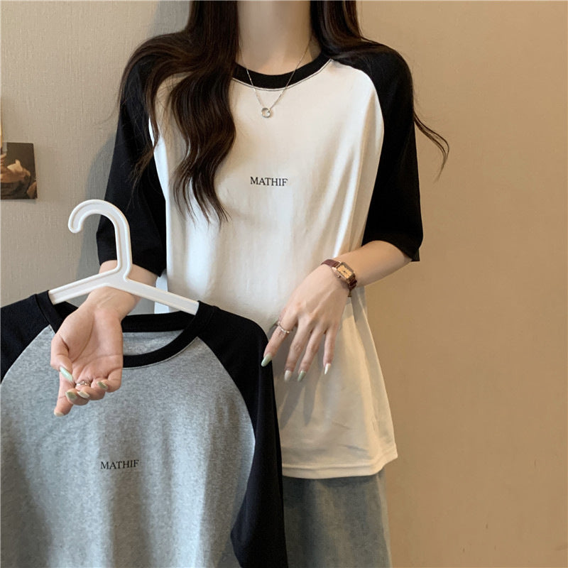 Femme Fritid Kontrastærme T-Shirt Stilla