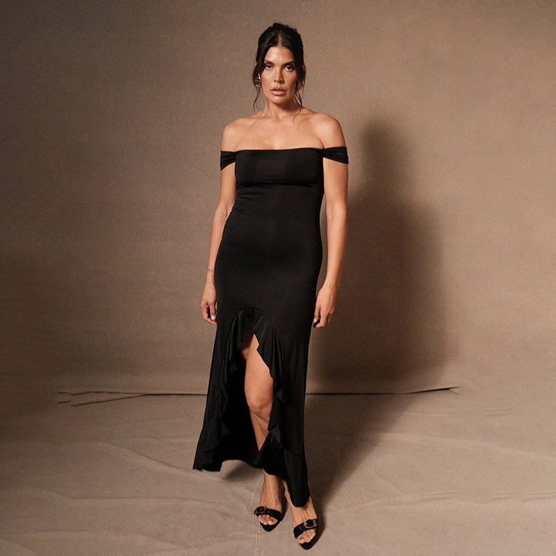 Dame figursyet Off-Shoulder Kjole Skovae