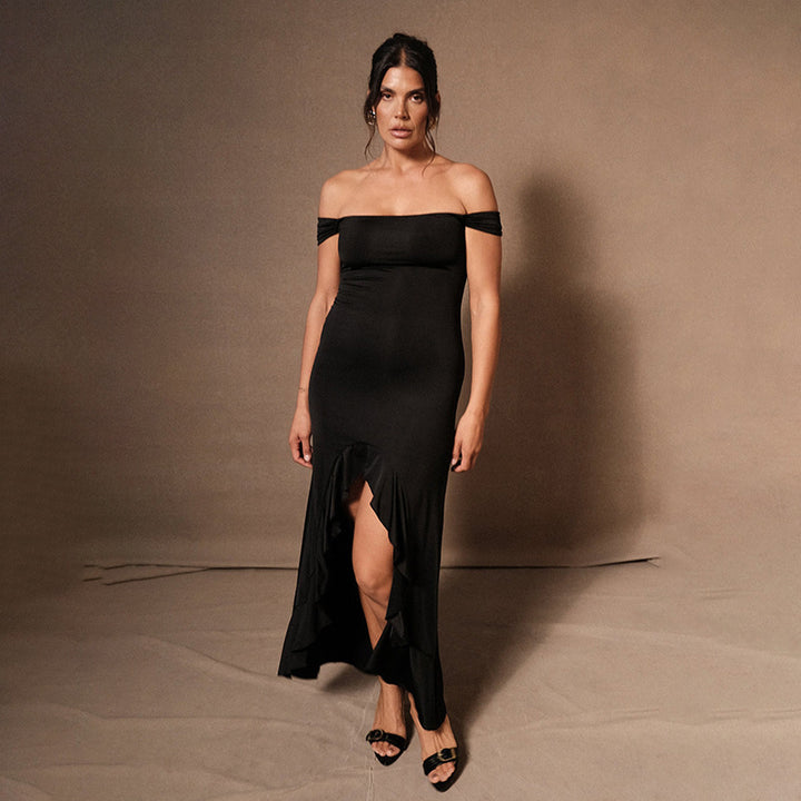 Dame figursyet Off-Shoulder Kjole Skovae