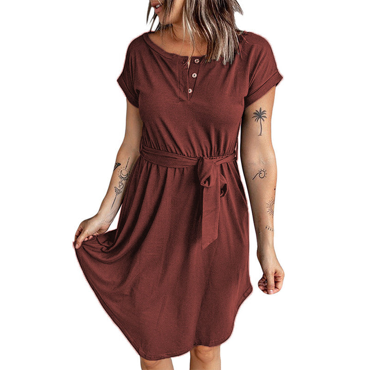 Dame Fritids Button-Up Kjole Stilla