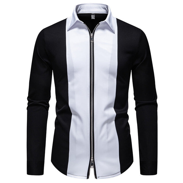 Herrer Moderne Lynlås Sport T-shirt Stilla