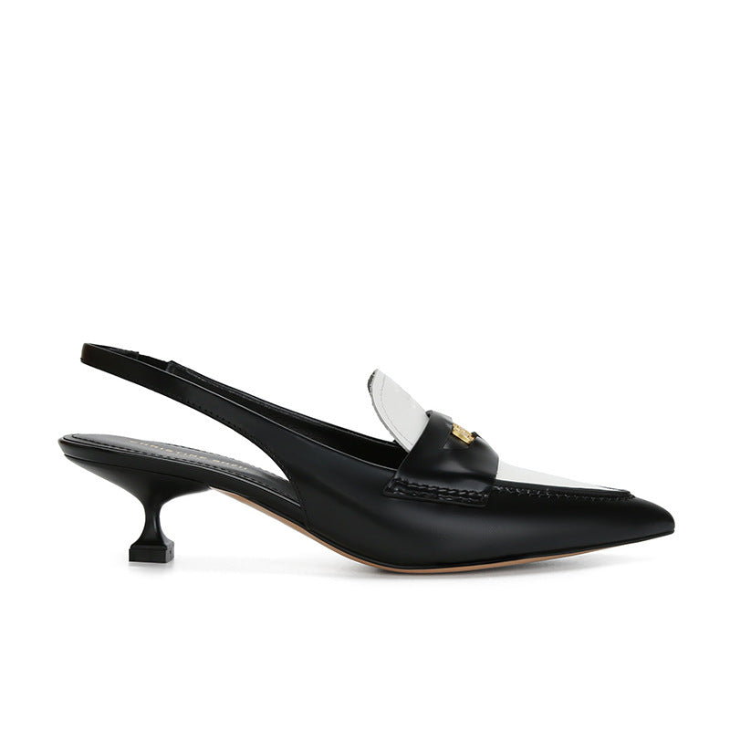 Dame spidse Slingback-hæle med unikt design Stilla